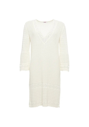 ERES Divina crochet V-neck mini dress - White