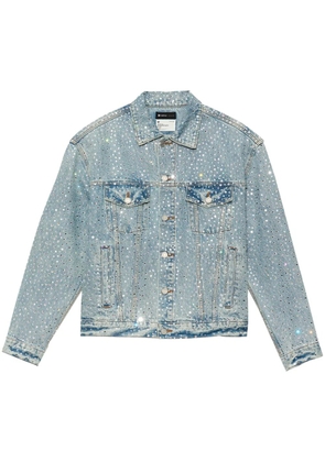 Purple Brand rhinestone-embellished denim jacket - Blue