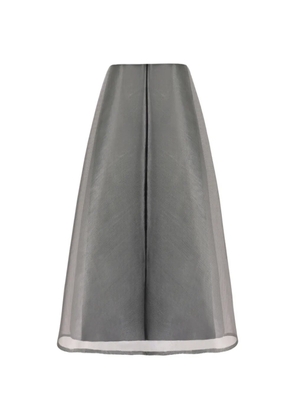 Gemy Maalouf striped midi skirt - Grey