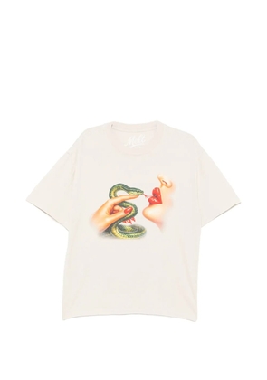 Melt graphic-print T-shirt - Neutrals