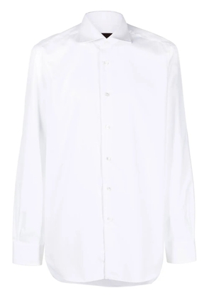 Barba cutaway-collar cotton shirt - White