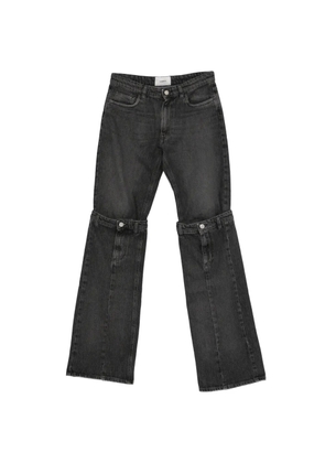 Coperni open knee-detail wide-leg jeans - Black