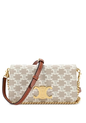 Celine Pre-Owned Multipochette Flap Bag Triomphe Coated Canvas crossbody bag - Neutrals