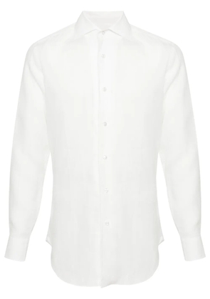 Brioni classic-collar linen shirt - Neutrals