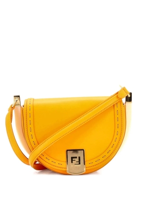Fendi Pre-Owned Moonlight Flap Bag Leather with Plexiglass Detail crossbody bag - Orange
