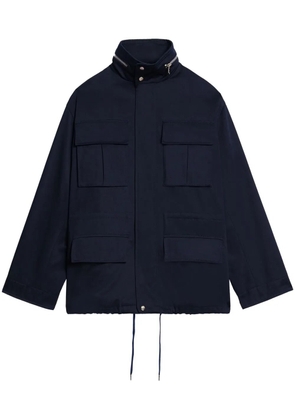 AMI Paris zip-up pocket-detail coat - Blue