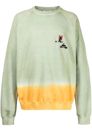 Nick Fouquet embroidered two-tone sweatshirt - Green