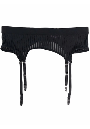 Maison Close Porte-Jarretelles striped suspenders - Black