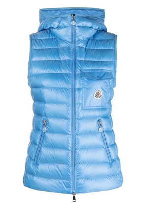Moncler Glygos hooded quilted gilet - Blue