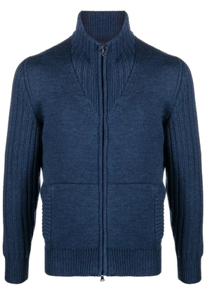 Paul & Shark high-neck zip-up cardigan - Blue