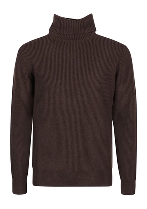 Ballantyne ribbed roll-neck sweater - Brown