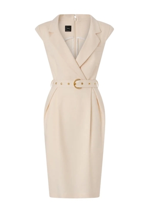 PINKO belted collared dress - Neutrals