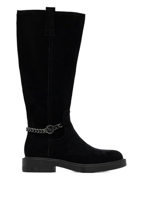 GUESS USA Fyonal suede chain-detail boots - Black