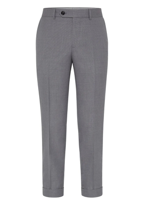 Brunello Cucinelli tapered-leg tailored trousers - Grey