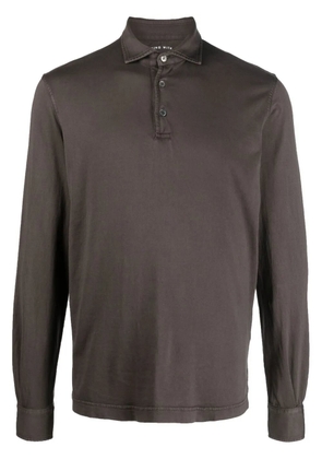 Fedeli long-sleeve polo shirt - Brown