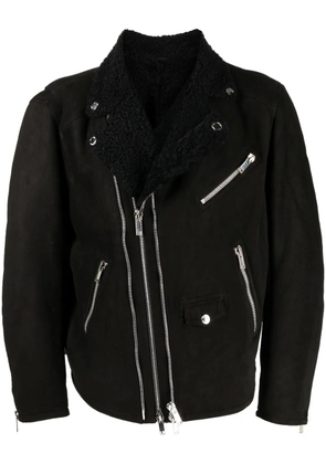 LES HOMMES suede biker jacket - Black