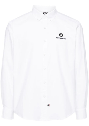 AAPE BY *A BATHING APE® logo-patch long-sleeved shirt - White