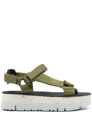 Camper Oruga Up 42mm touch-strap flatform sandals - Green