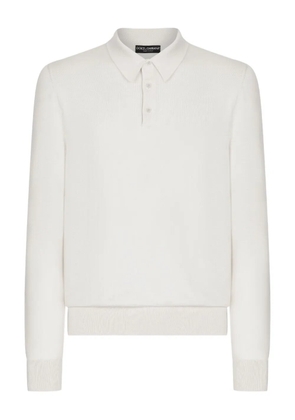 Dolce & Gabbana long-sleeve polo shirt - White