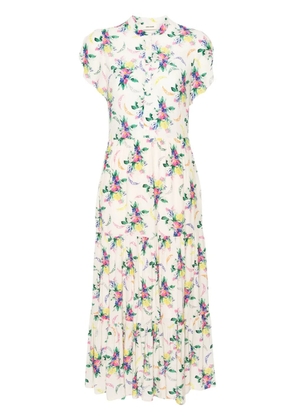 Zadig&Voltaire Razy floral-print midi dress - Neutrals