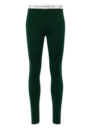 Sporty & Rich logo-waistband slip-on leggings - Green