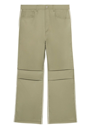 1989 STUDIO side-stripe wide-leg trousers - Green