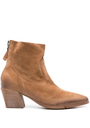 Moma suede panelled ankle boots - Brown