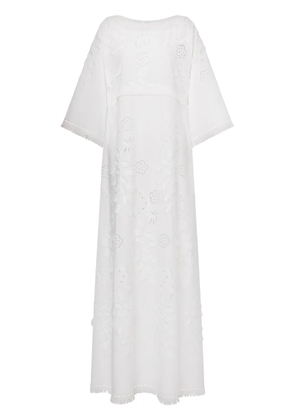 Alberta Ferretti broderie anglaise maxi dress - White