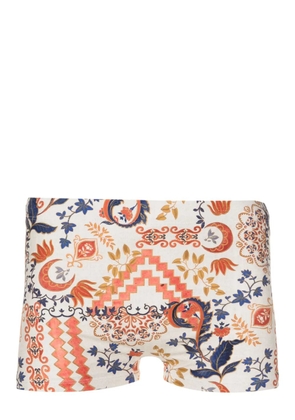 Lygia & Nanny Tijuca botanical-print swimming trunks - White
