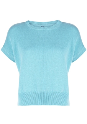 Teddy Cashmere Genova sleeveless cropped cashmere jumper - Blue