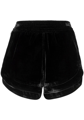 Philipp Plein velvet elasticated-waist shorts - Black