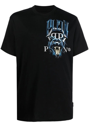 Philipp Plein logo print T-shirt - Black