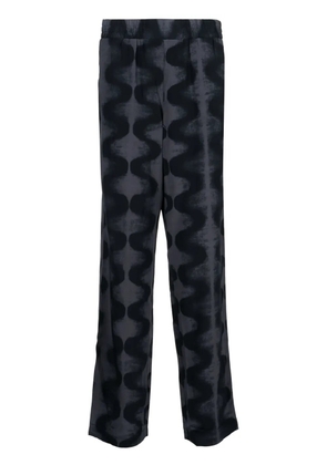 MCQ abstract-print straight-leg trousers - Black