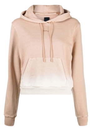 Juun.J logo-embroidered cotton hoodie - Brown