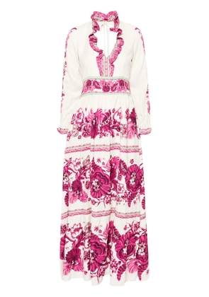 La DoubleJ Reina crepe maxi dress - Neutrals