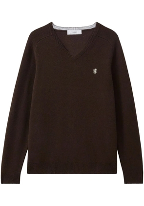 Pringle of Scotland wool v-neck sweater - Brown
