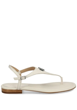 Lauren Ralph Lauren Ellington lizard-embossed leather sandals - White