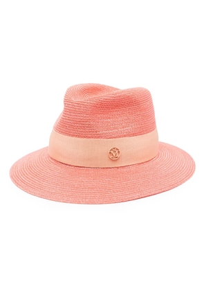 Maison Michel Henrietta interwoven fedora hat - Orange