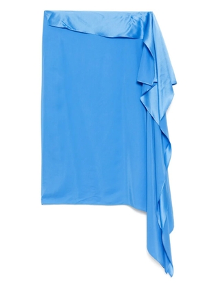 Christopher Esber crosscut silk skirt - Blue