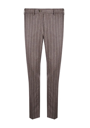 PT Torino striped trousers - Brown
