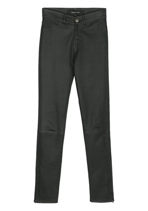 Federica Tosi mid-rise leather skinny trousers - Green