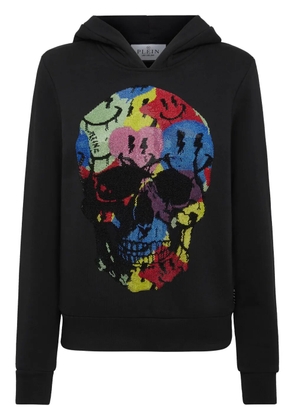 Philipp Plein Smile rhinestone-embellished hoodie - Black
