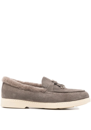 Doucal's leather loafers - Grey