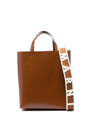 Marni small Museo leather tote bag - Brown