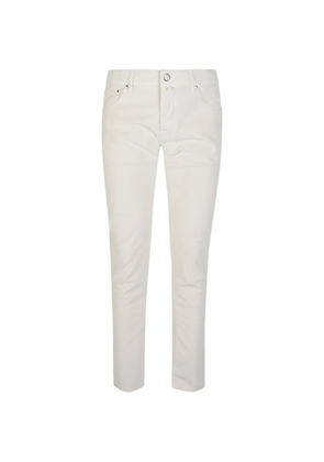 Jacob Cohën belt-loops trousers - White