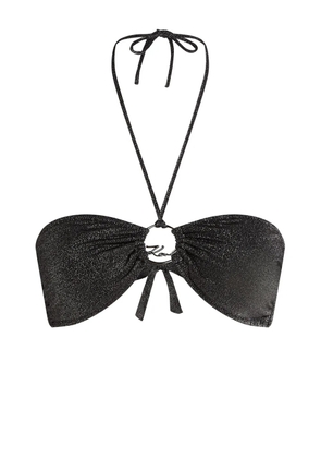 Karl Lagerfeld halter bikini top - Black