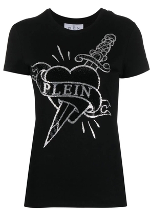Philipp Plein logo-embellishment T-shirt - Black
