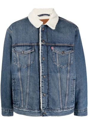 Levi's Type III faux shearling-trim denim jacket - Blue