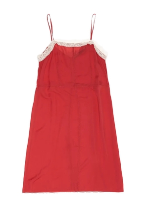 Bimba y Lola lace-trim midi dress - Red