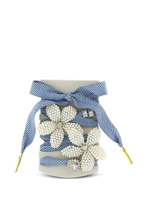Golden Goose two-tone beaded charms shoelaces - Blue